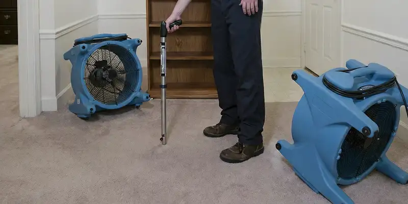 emergency water removal equipment deployed to dry a flooded residential interior in Bellevue, WA