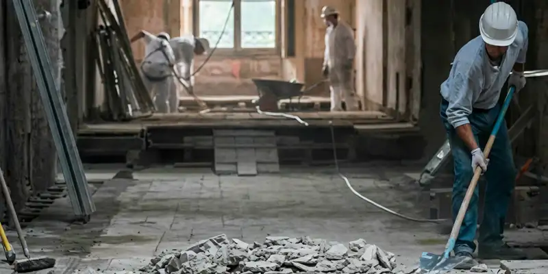 fire damage restoration professionals performing structural cleanup and restoration after a fire in Bellevue, WA