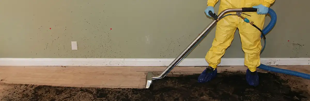 sewage removal service performing deep cleaning and extraction of sewage from an indoor area in Bellevue, WA